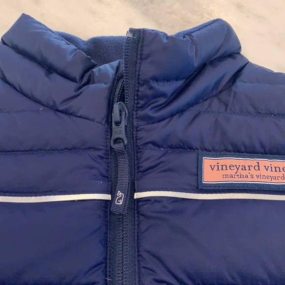 Vineyard Vines Boys Puffer Vest - Navy - Picture 5 of 11